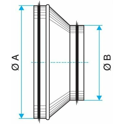 ALDES Réduction Conique Concentrique à Joints - De 160 à 125mm 4 ALDES Réduction Conique Concentrique à Joints - De 160 à 125mm – Image 2