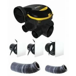 ALDES Kit Complet Gaines Et Vmc Simple Flux Easyhome Auto + Grilles De Ventilation Colorline